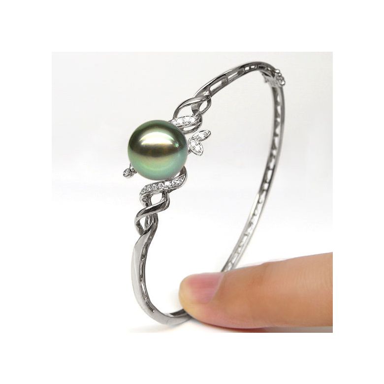 Bracelet perle de Tahiti noire - 10/11mm - GEMME - 2