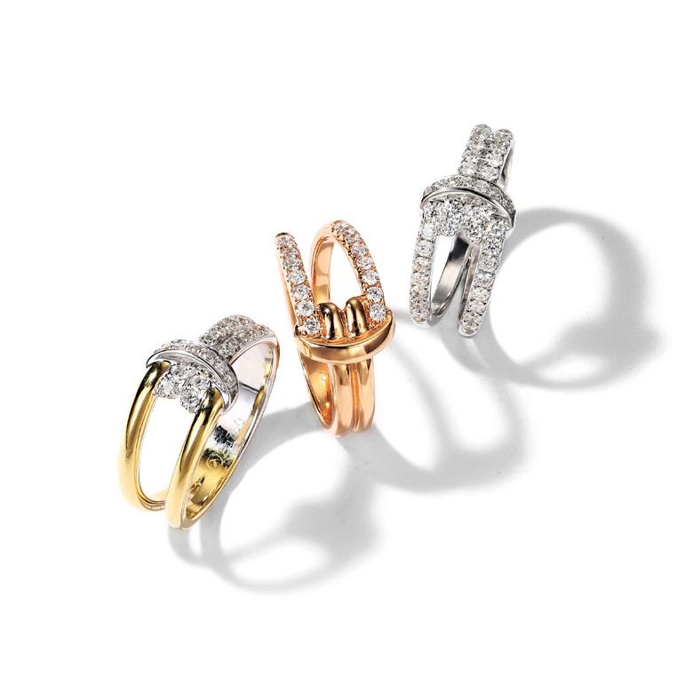 Bague Noeud Marin Or jaune, Diamants | Gemperles - 6