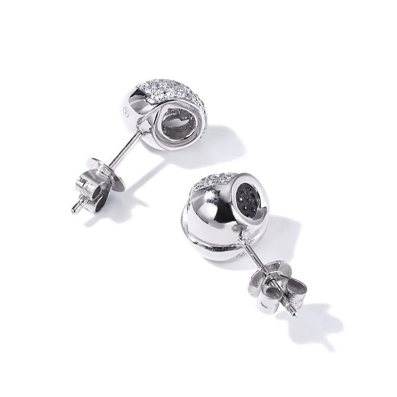 Boucle d'Oreille Il était une fois... Nous. Or blanc, Diamants I Gemperles - 7