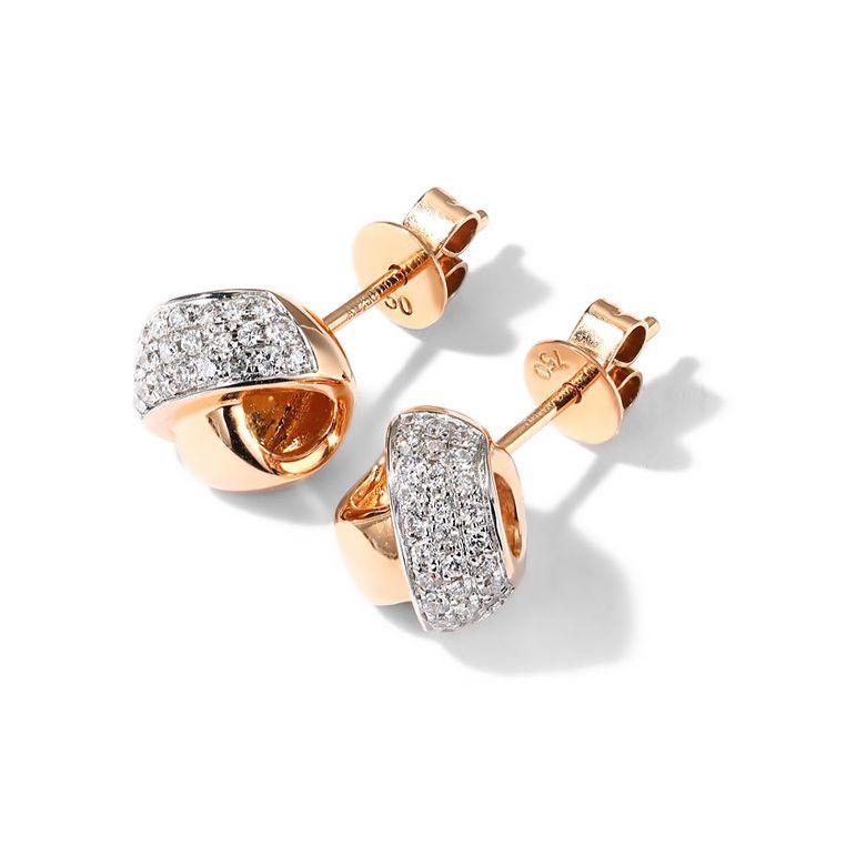 Boucle d'Oreille Il était une fois... Nous. Or rose, Diamants I Gemperles - 6