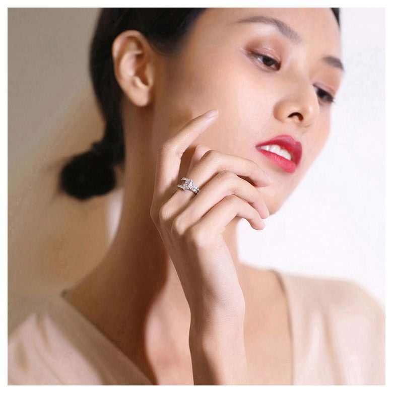Bague Noeud Marin Or Blanc, Diamants | Gemperles - 4