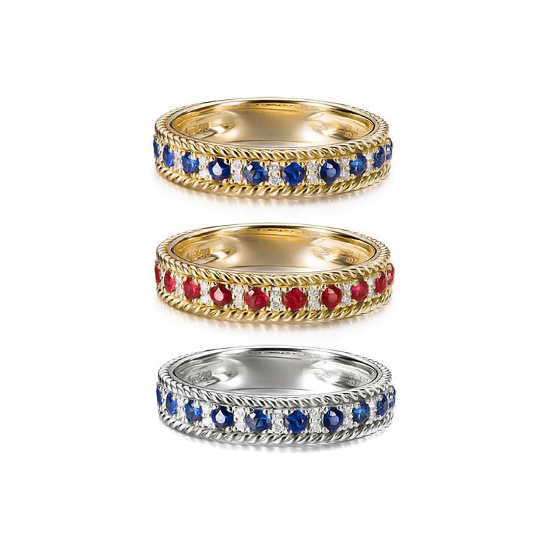 Bague saphir - Tempietto - Or jaune, diamant, saphir - 15