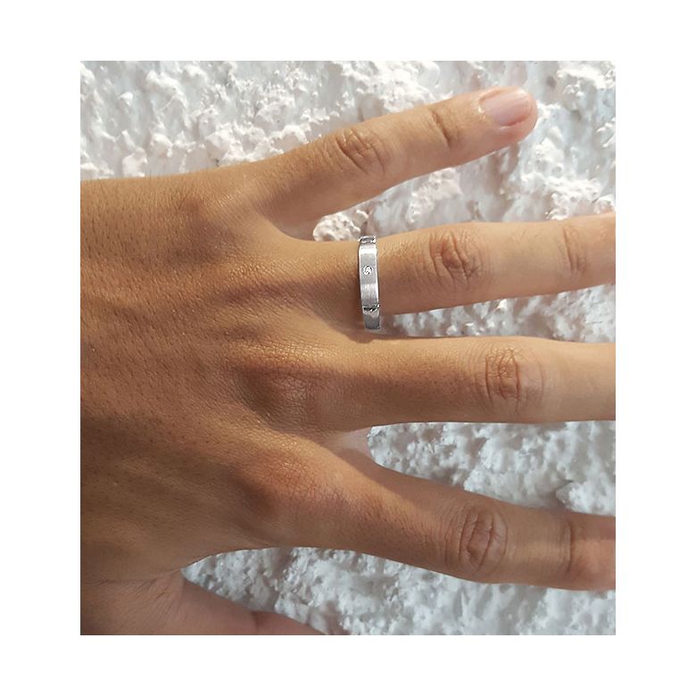 Alliance Mariage Homme Platine - 4
