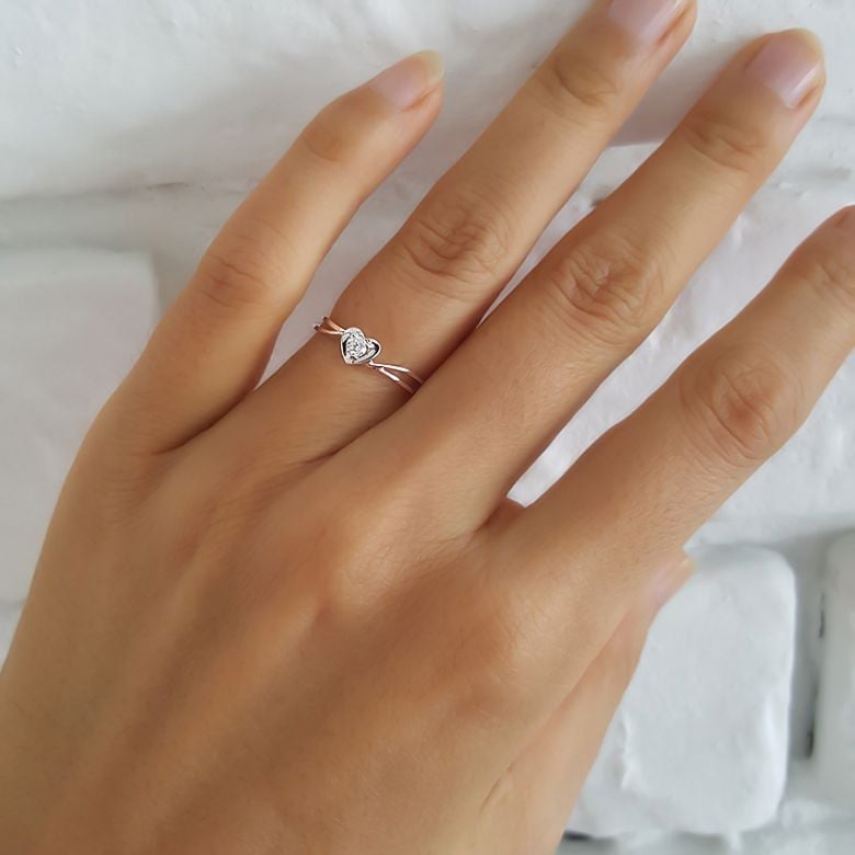 Solitaire Diamant Or Blanc - J'ai Dit à Mon Cœur - Alfred De Musset | Gemperles - 6
