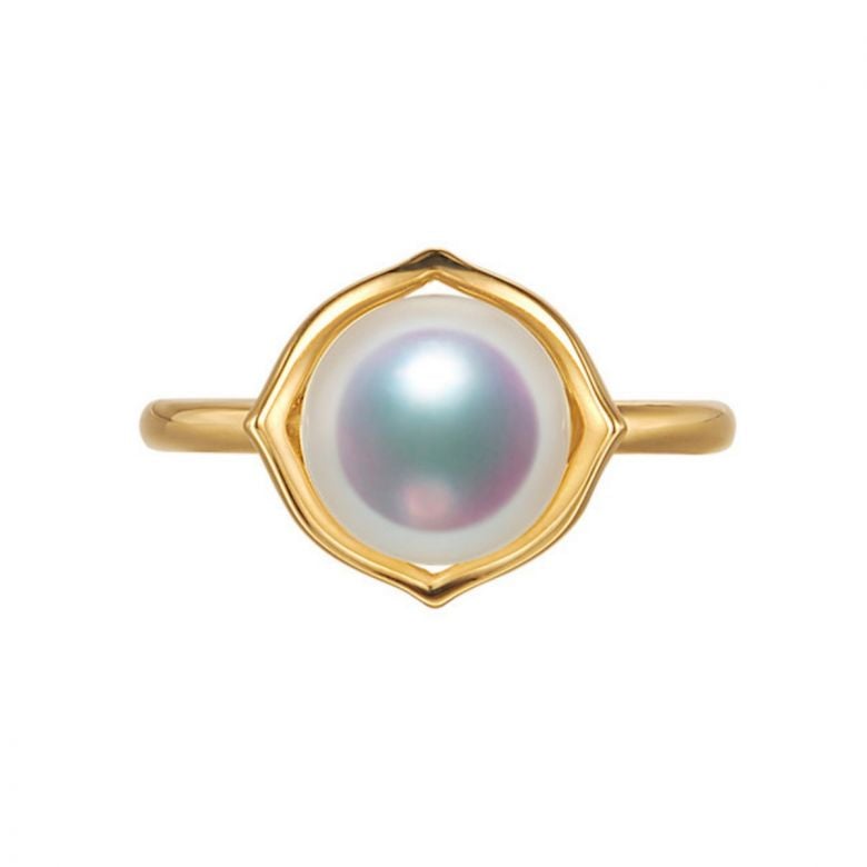 Bague perle de culture - Perle Akoya Japon - Or jaune - Coco Chanel - 1