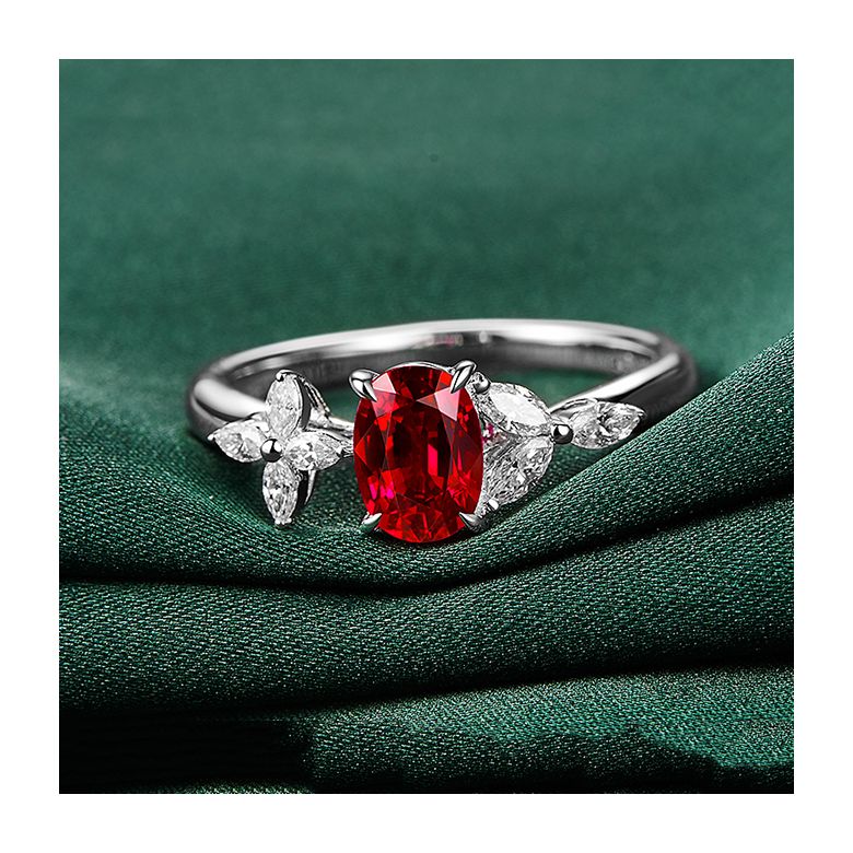 Bague La Esmeralda Rubis Or blanc Diamants - 6