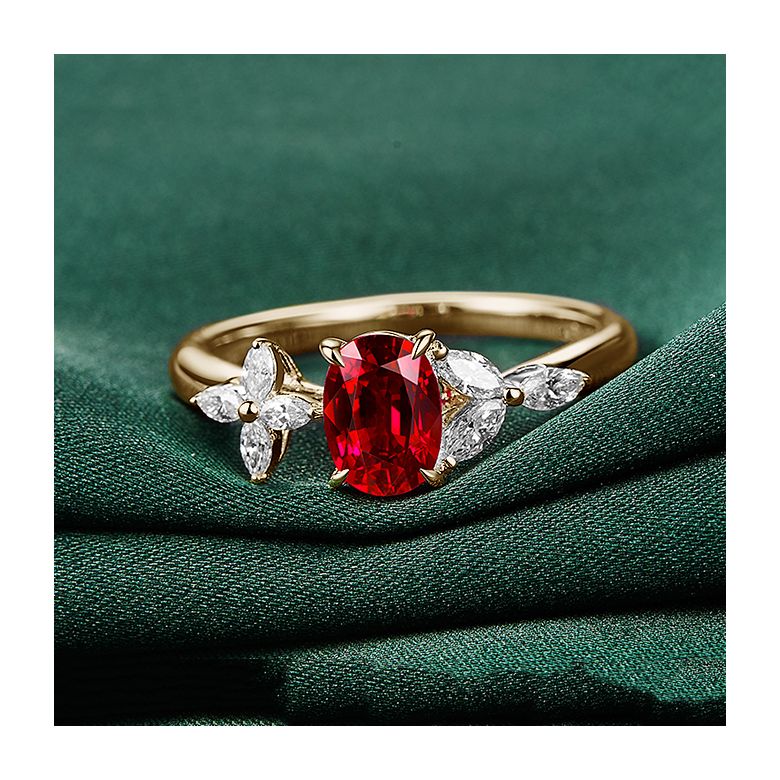 Bague La Esmeralda Rubis Or Jaune Diamants - 4