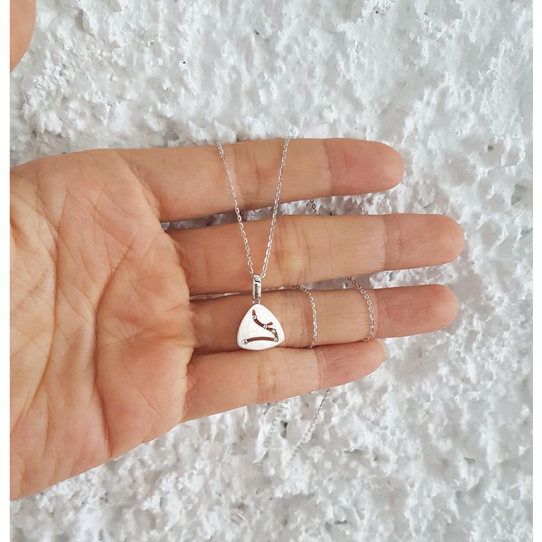 Pendentif astrologique - Constellation du bélier - Or blanc, diamants - 4
