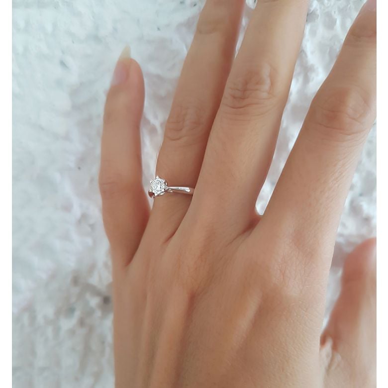 Solitaire Or Blanc, Diamant 0.25ct - L'Amour - Adélaïde DUFRÉNOY | Gemperles - 7