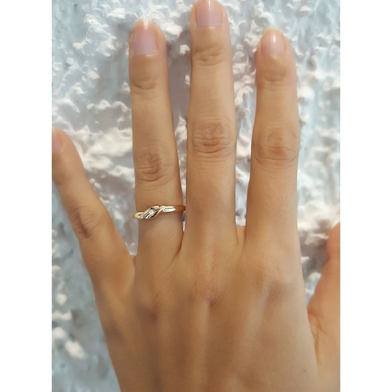 Bijou alliance mariage - Alliance Femme - Or jaune - Diamant - 2