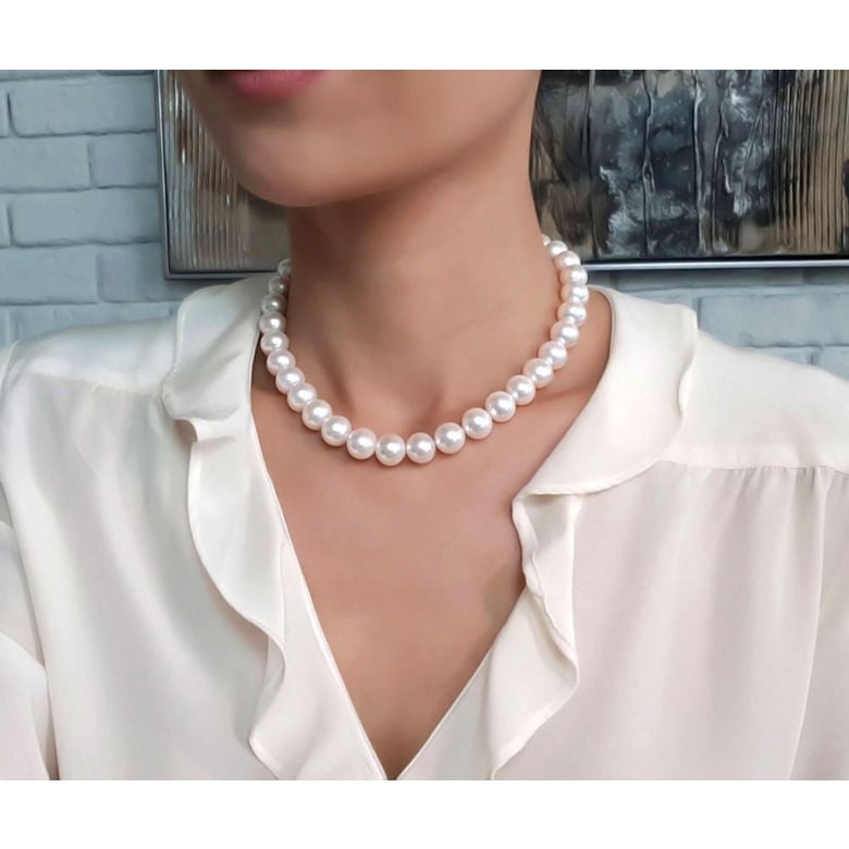 Collier grosse perle - Collier de perles de culture - 11.5/12.5mm - 4