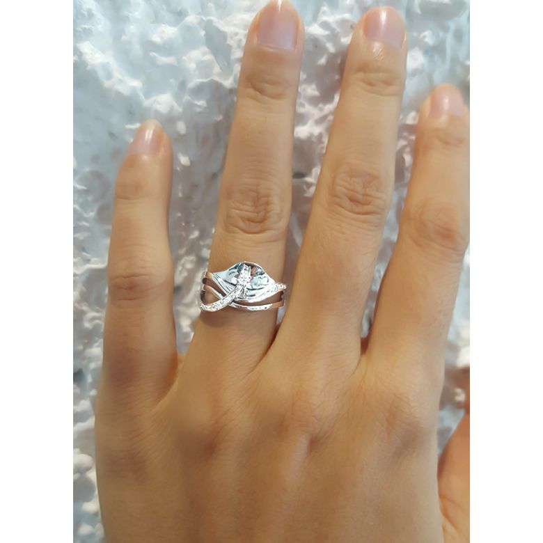 Bague or diamant - Or rose 18 carats - Diamants 0.109ct - 5