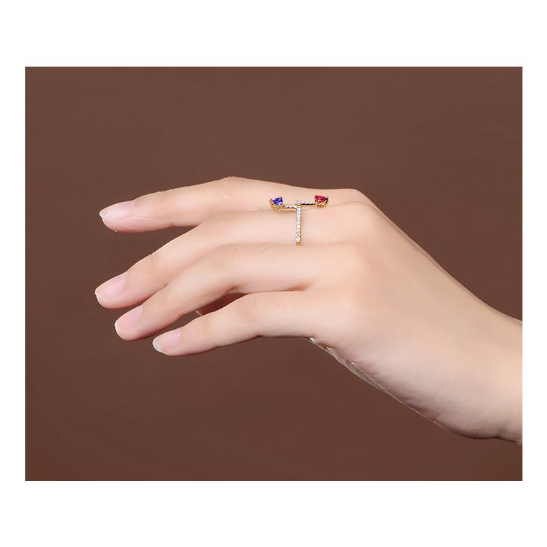 Bague Autre moi Or jaune. Diamants, Saphirs - 5