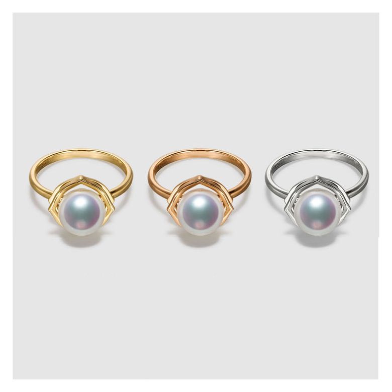 Bague perle de culture - Perle Akoya Japon - Or jaune - Coco Chanel - 8