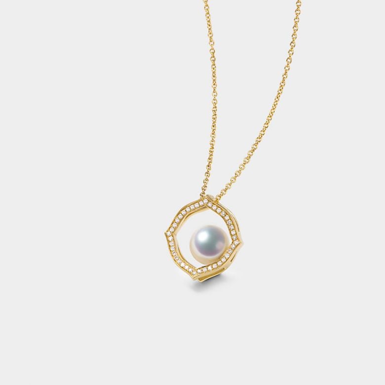 Pendentif or jaune perle culture Akoya, Diamant - Coco Chanel - 4
