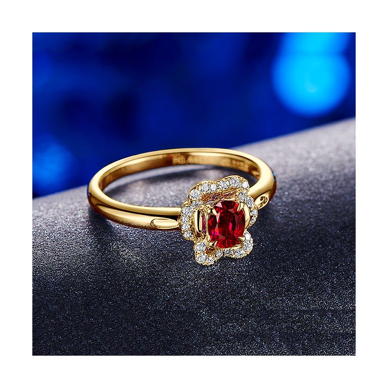 Bague Flamenca Rubis Or jaune - 4