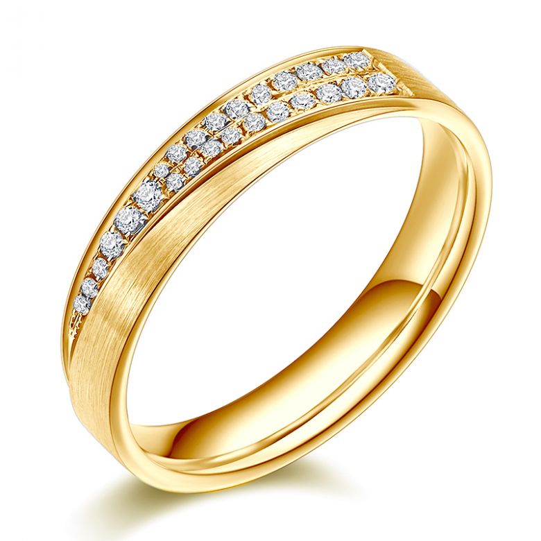 Alliance Sillage Amoureux Femme - Or Jaune, Diamants | Gemperles - 1