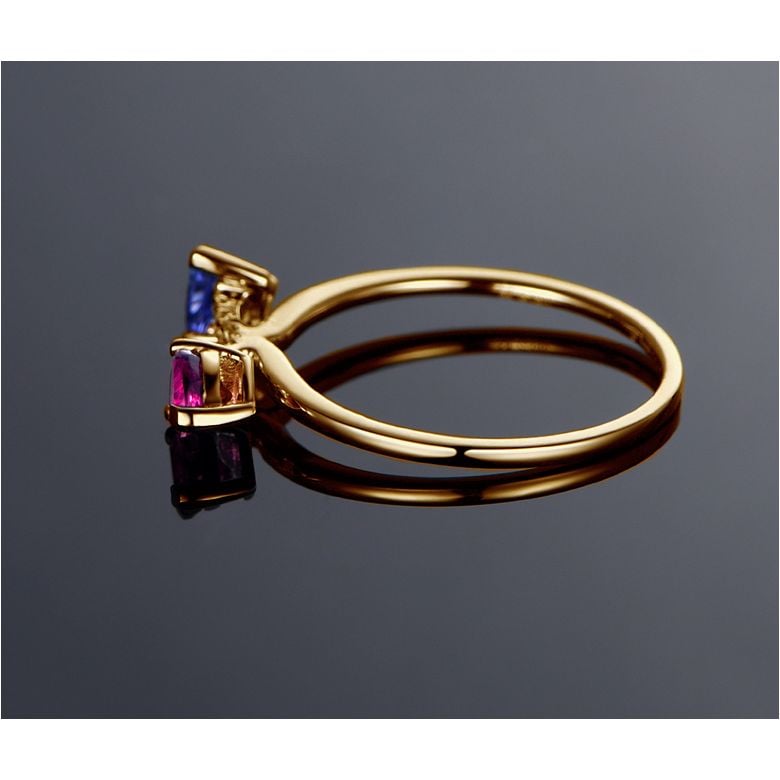 Bague croisée des chemins. Or jaune - 5