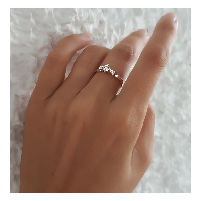 Solitaire Diamant Griffe Weston - Bague Fiancaille en Platine | Gemperles - 3