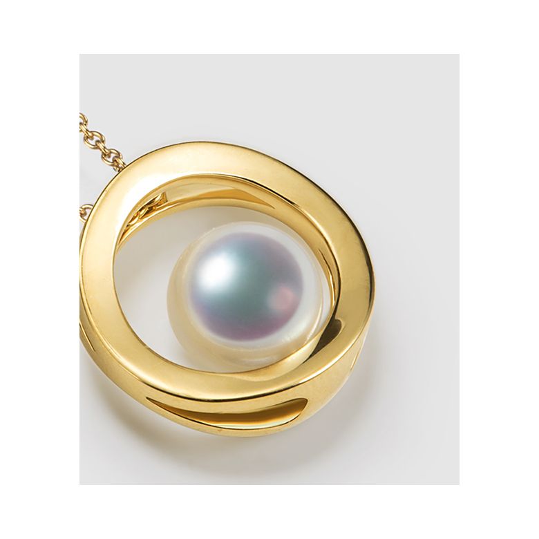 Pendentif perle Akoya - Himiko - Perle du Japon, Or jaune - 4