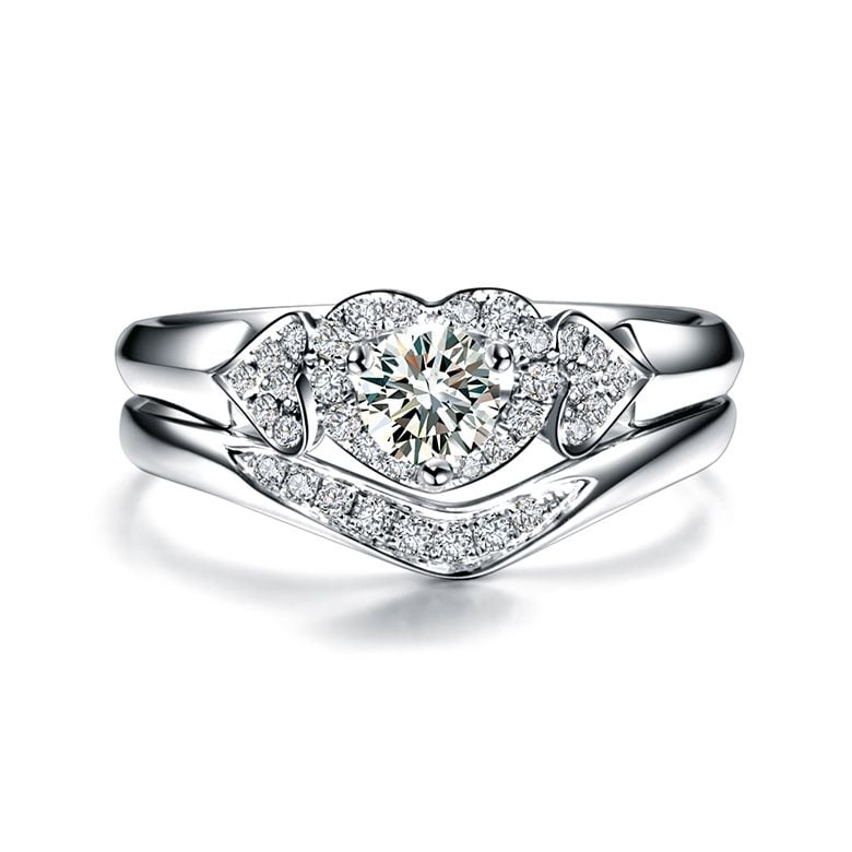 Alliance Ondulée Élysée - En Or Blanc et Diamants Sertis | Gemperles - 3