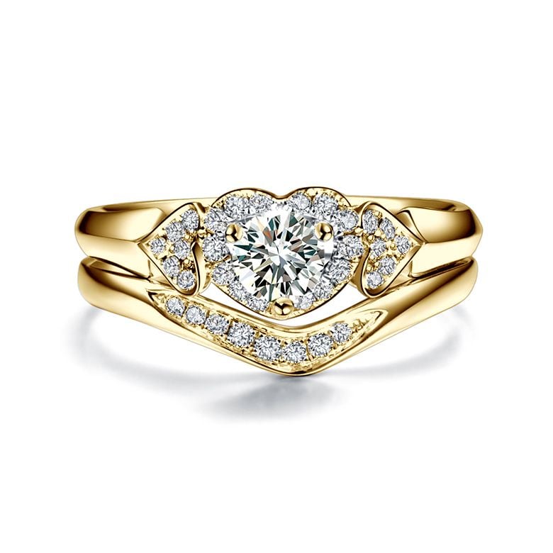 Alliance Ondulée Élysée - En Or Jaune et Diamants Sertis | Gemperles - 3