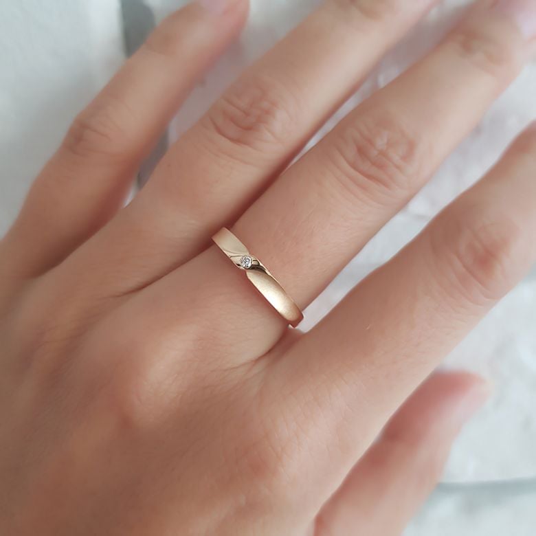 Alliance originale platine - Alliance Femme - Diamant - 6
