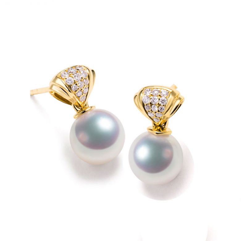 Pendant d'oreille - Perle Akoya or jaune - Sarah Bernhardt  - 3