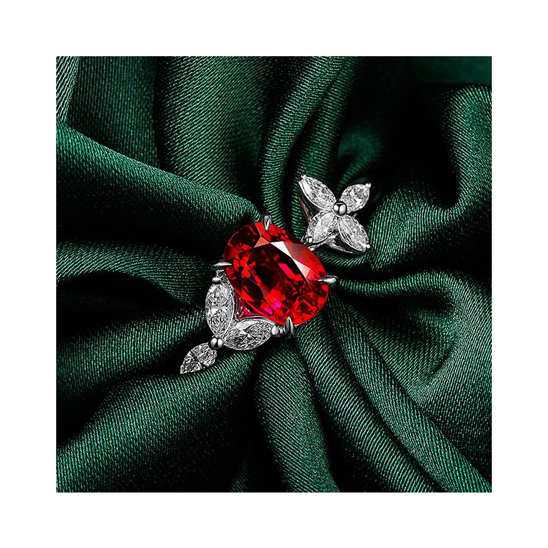 Bague La Esmeralda Rubis Or blanc Diamants - 7