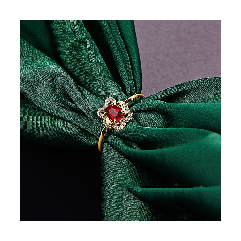 Bague Flamenca Rubis Or jaune - 5