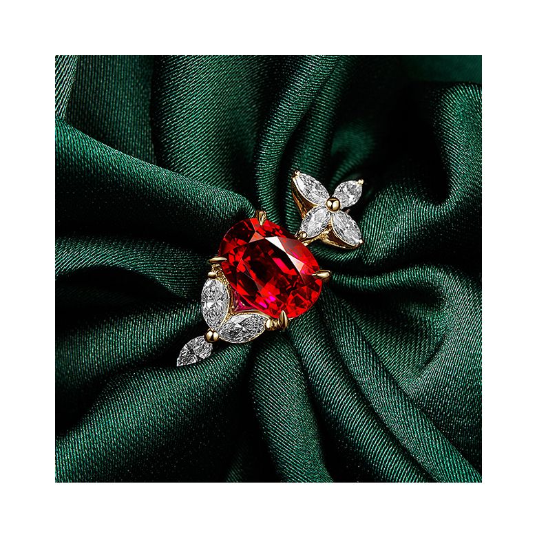 Bague La Esmeralda Rubis Or Jaune Diamants - 5