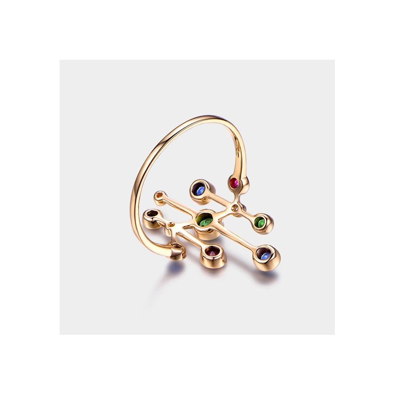 Bague gouttes d’amour. Or jaune, pierres précieuses - 11