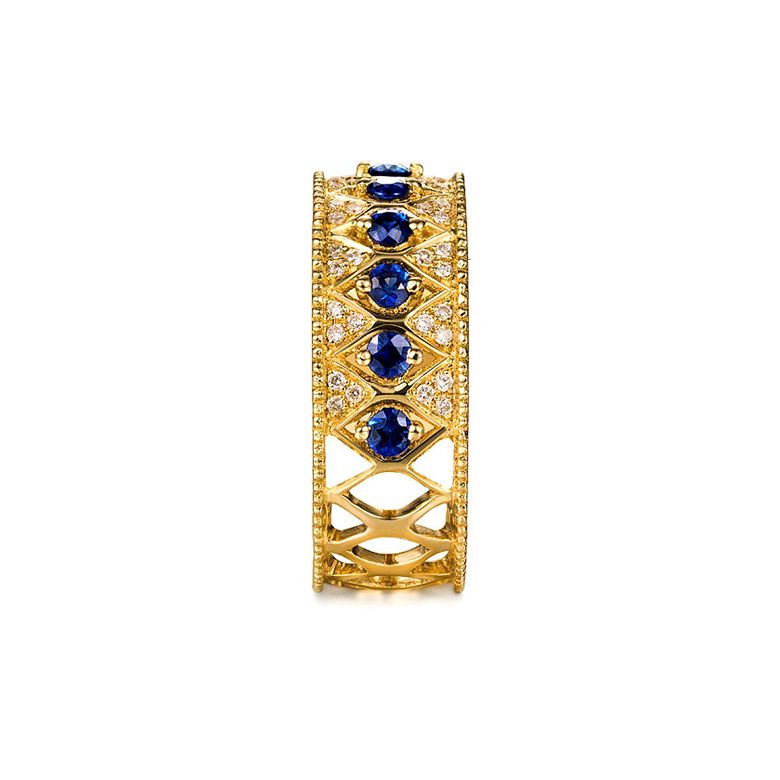 Bague saphir Palais Farnese - Or jaune, saphir & diamant - 3