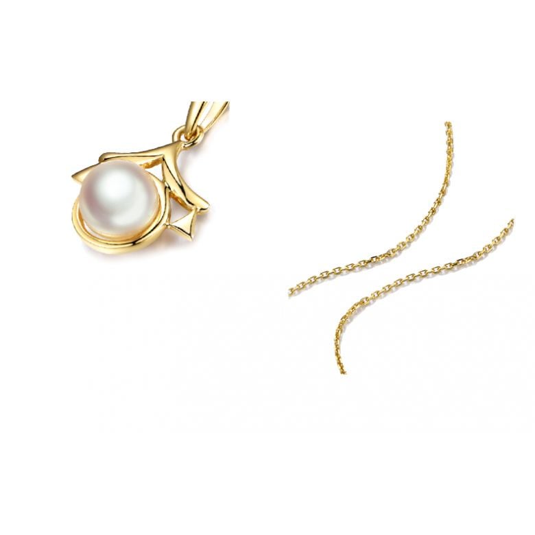 Pendentif Zodiaque. Perle Akoya, Or jaune 18cts - 6