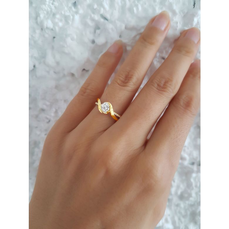 Bague Solitaire Or Jaune Alphonse de Lamartine - Méditations poétiques | Gemperles - 5