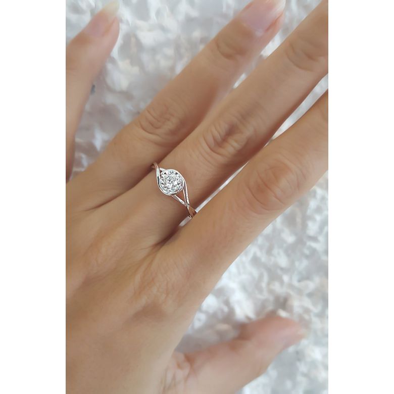 Bague Solitaire Ensorcelé Platine - 4