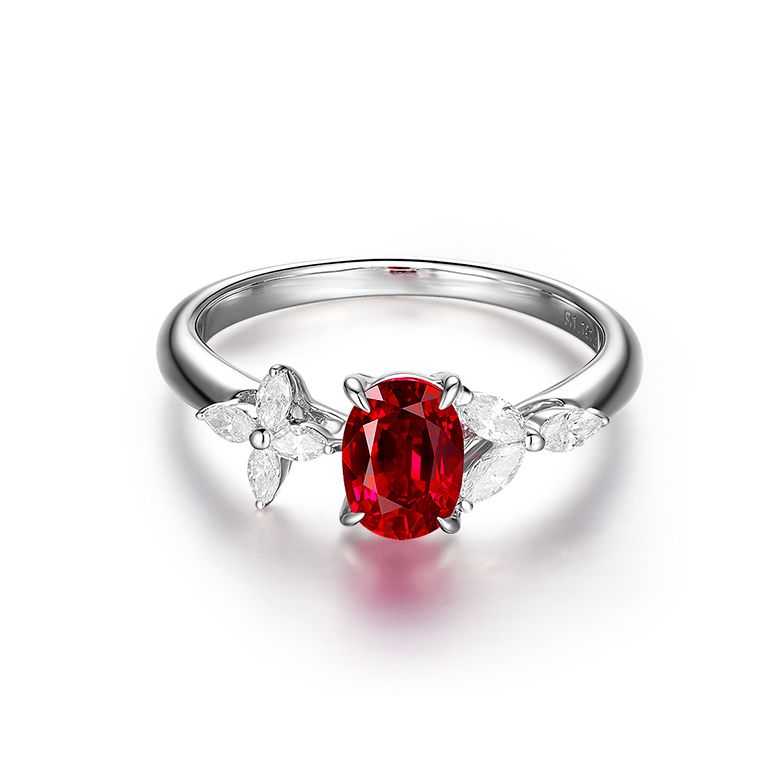 Bague La Esmeralda Rubis Or blanc Diamants - 2