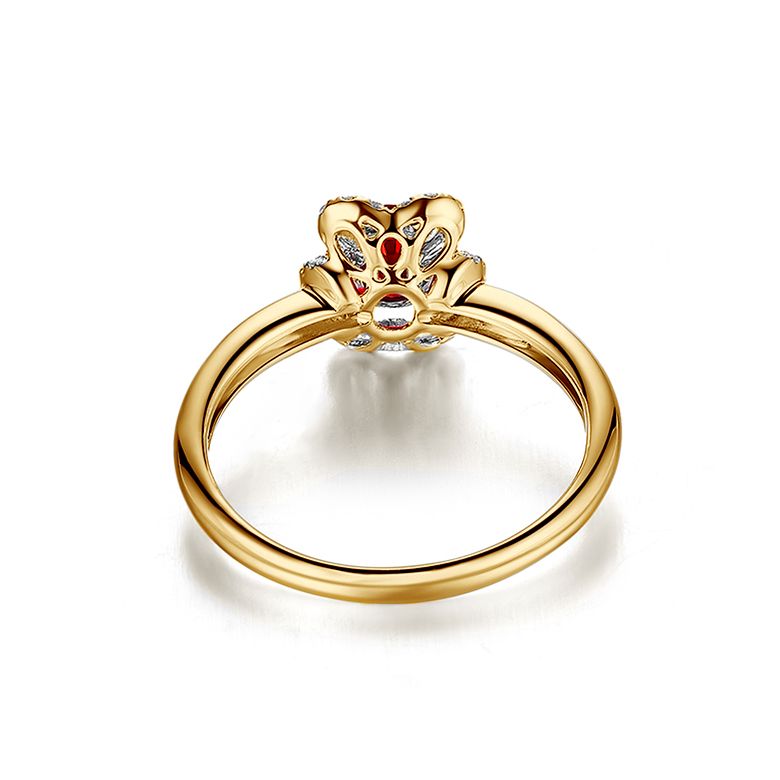 Bague Flamenca Rubis Or jaune - 3