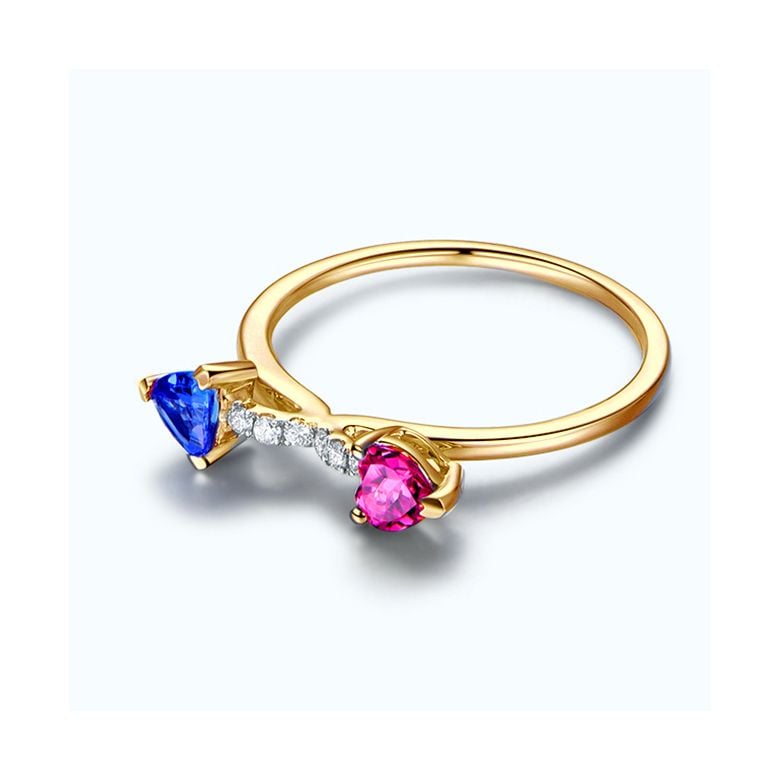 Bague croisée des chemins. Or jaune - 3