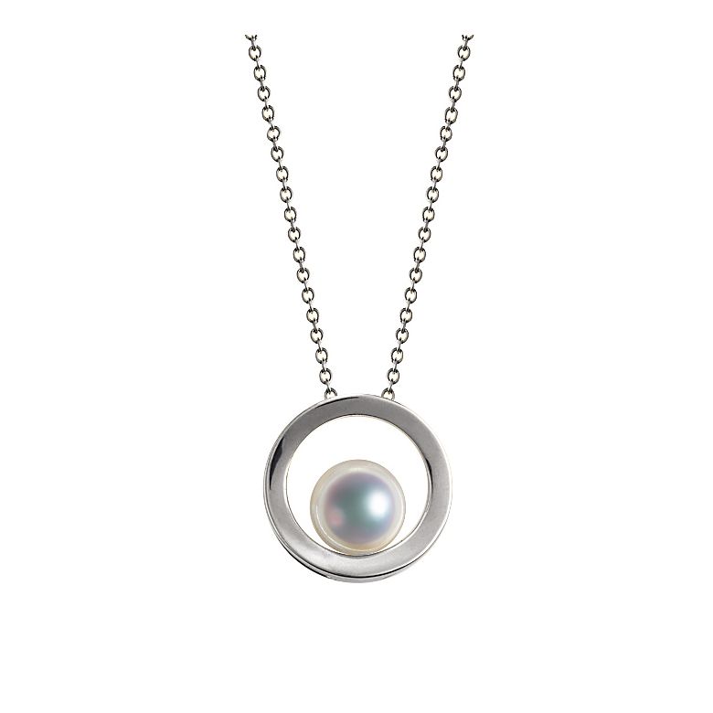 Pendentif perle Akoya - Himiko - Perle du Japon, Or blanc - 1