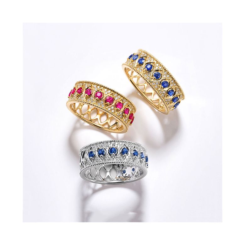 Bague saphir Palais Farnese - Or jaune, saphir & diamant - 4