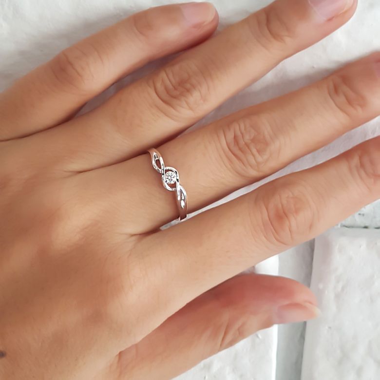 Solitaire Taylor - Diamant Maille Croisée - Or Blanc | Gemperles - 2
