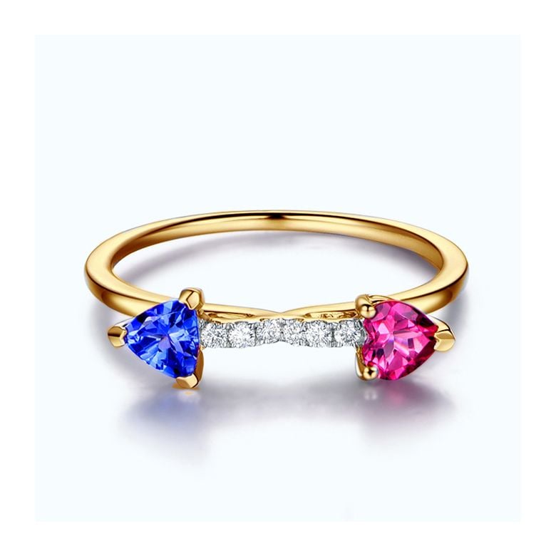 Bague croisée des chemins. Or jaune - 2