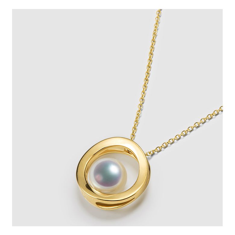 Pendentif perle Akoya - Himiko - Perle du Japon, Or jaune - 3