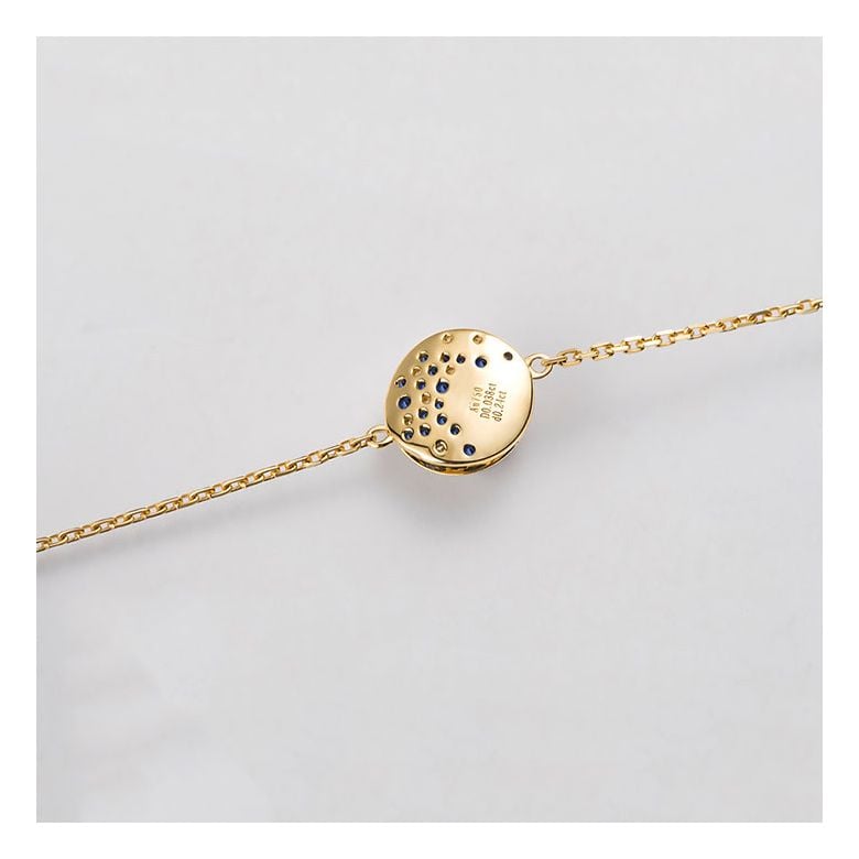 Bracelet perle Akoya - Diamant, saphir, Or jaune I Seiza - 4