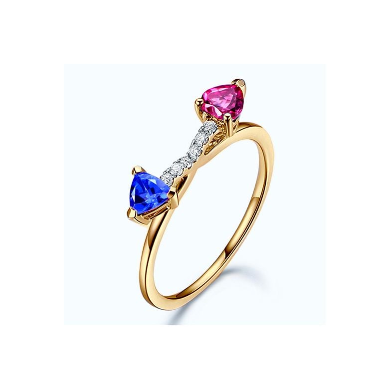 Bague croisée des chemins. Or jaune - 1