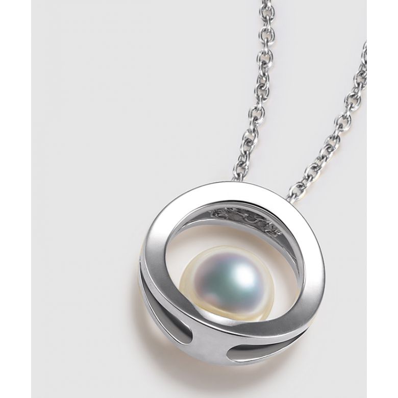 Pendentif perle Akoya - Himiko - Perle du Japon, Or blanc - 4