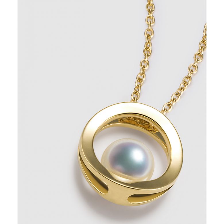Pendentif perle Akoya - Himiko - Perle du Japon, Or jaune - 5