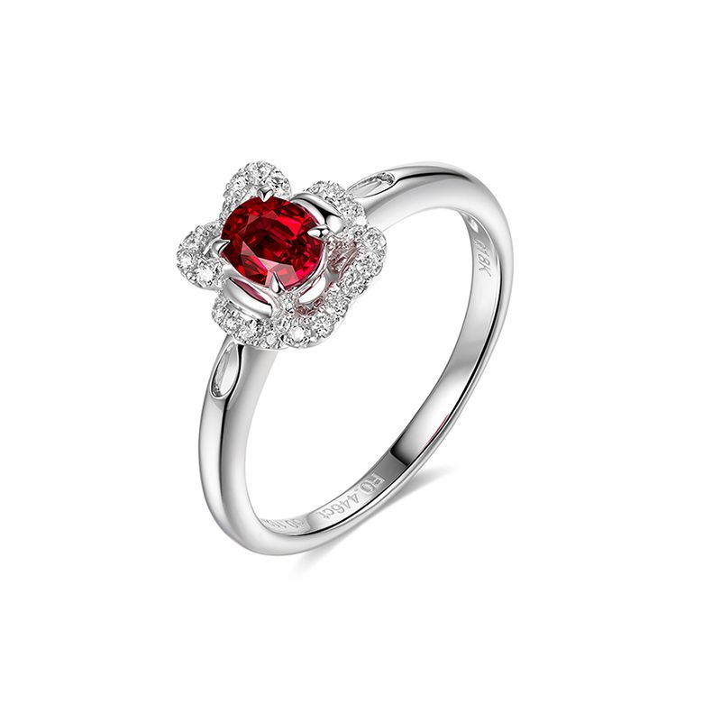 Bague Flamenca Rubis Or blanc  - 1