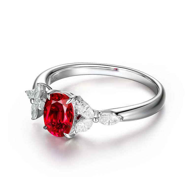 Bague La Esmeralda Rubis Or blanc Diamants - 3